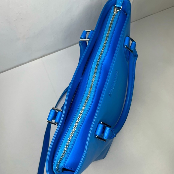 Vera Bradley Coastal Blue Leather Composition Satchel Crossbody & Shoulder Bag - Picture 8 of 14